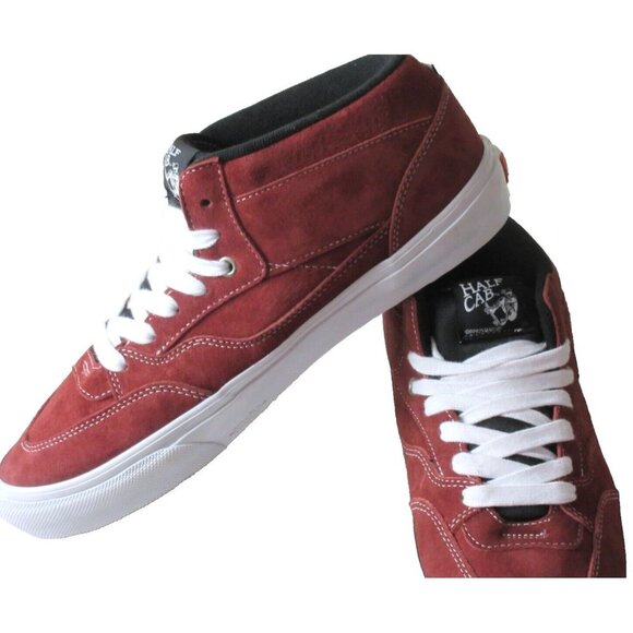 Vans Men's Skate Half Cab Pig Suede Brick Orange shoes Classic Size 12-13 NIB - Picture 4 of 5